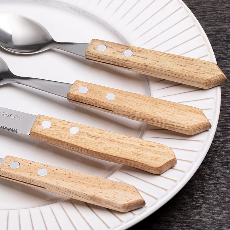 Silverware-Set-With-Brown-Handle-Kitchen-Utensil-Sets-for-4-Knife-Spoons-And-Forks-Set Silverware-Set-With-Brown-Handle-Kitchen-Utensil-Sets-for-4-Knife-Spoons-And-Forks-Set