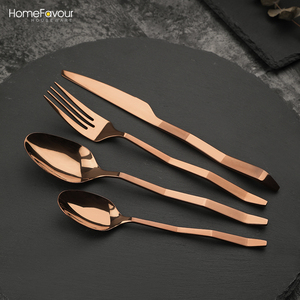 Copper Rose Gold Stainless Steel flatware set