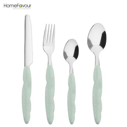HF022 Wheat straw handle cutlery set