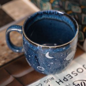 12 ounce Mug Purple Starry Sky Ceramic Mug Coffee Cup