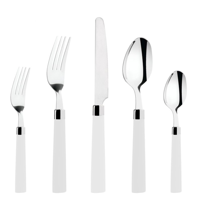 Stainless-Steel-Silver-Cutlery-white-Plastic-Handle