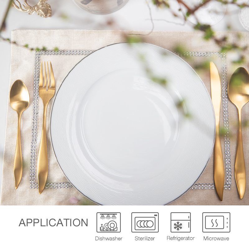 gold cutlery set for wedding