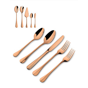 10 pcs rose gold cutlery set