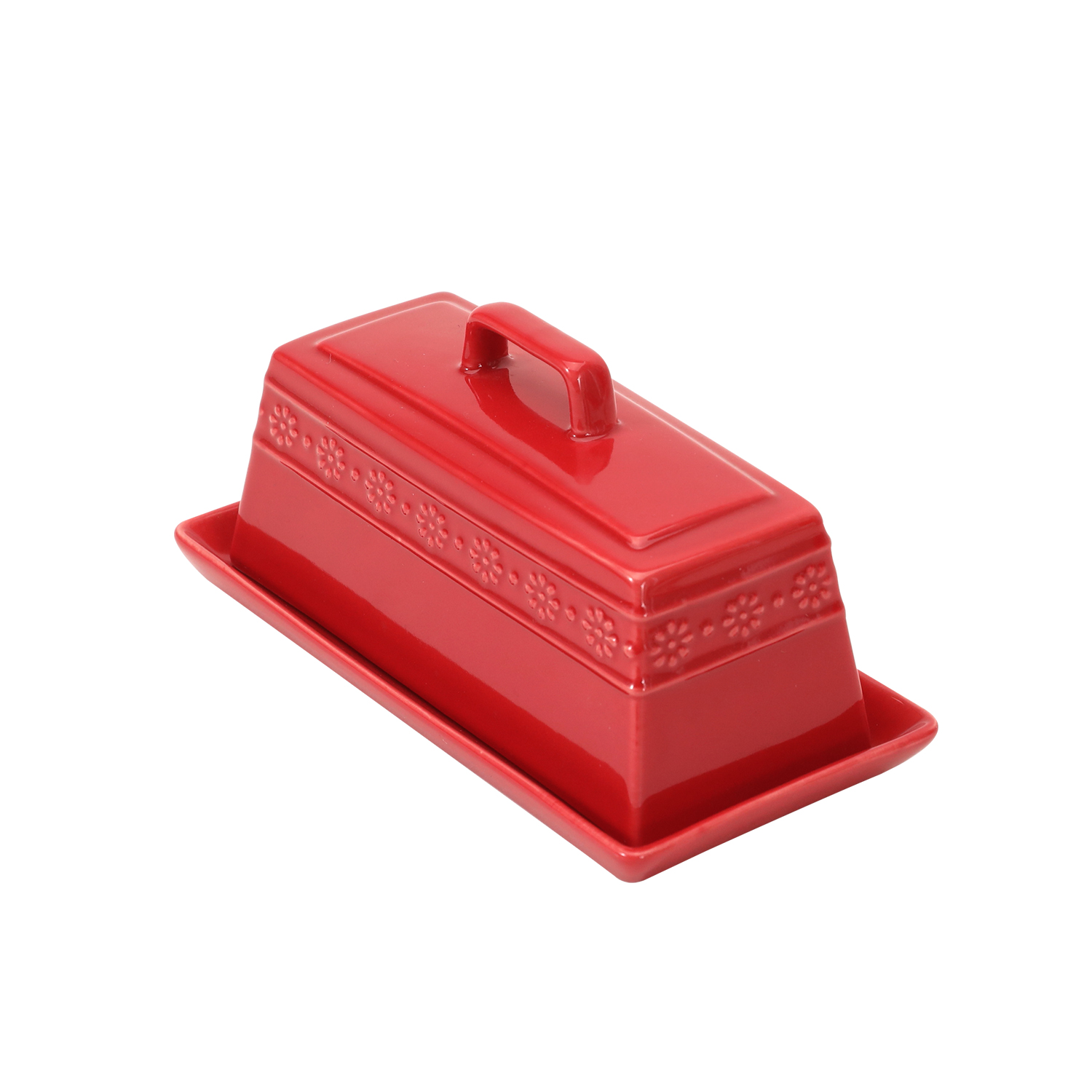 HZHYD08-8 Daisy Rectangular Butter Dish