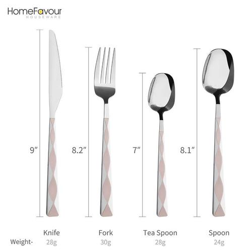HF026 Plastic handle cutlery set