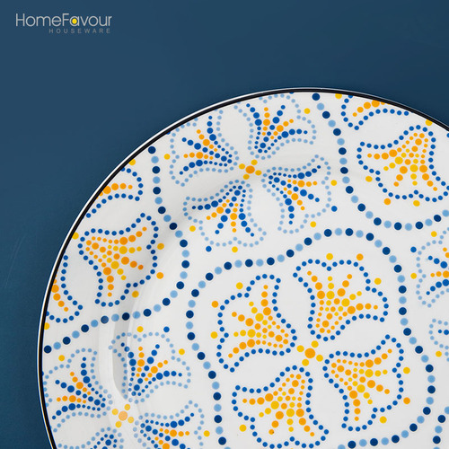 190105 Flower Pattern Porcelain Dinnerware Set Multicolored