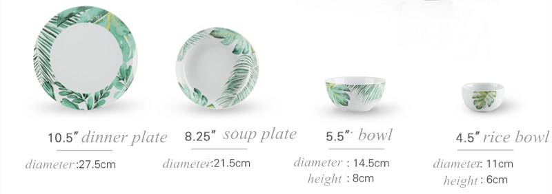 Palm-Leaf-12-piece-Porcelain-Dinnerware-Set