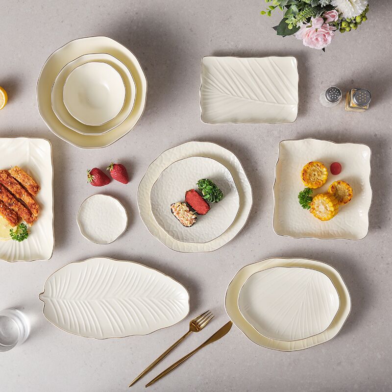 Design hotel brand ceramic dinnerware set