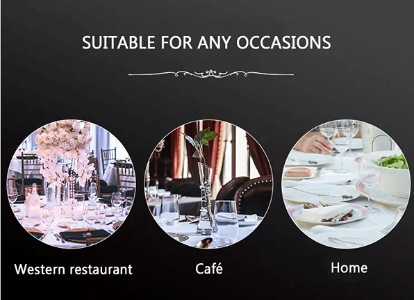 Scenarios of tableware use, such as restaurants, hotels and weddings