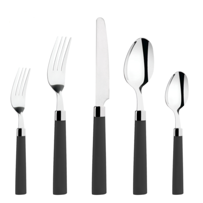 HA212-BL Stainless Steel Cutlery Black Plastic Handle