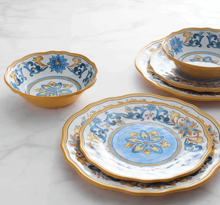 vintage-dinner-set-yellow